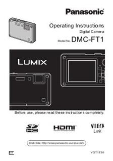 Panasonic Lumix FT1 manual. Camera Instructions.
